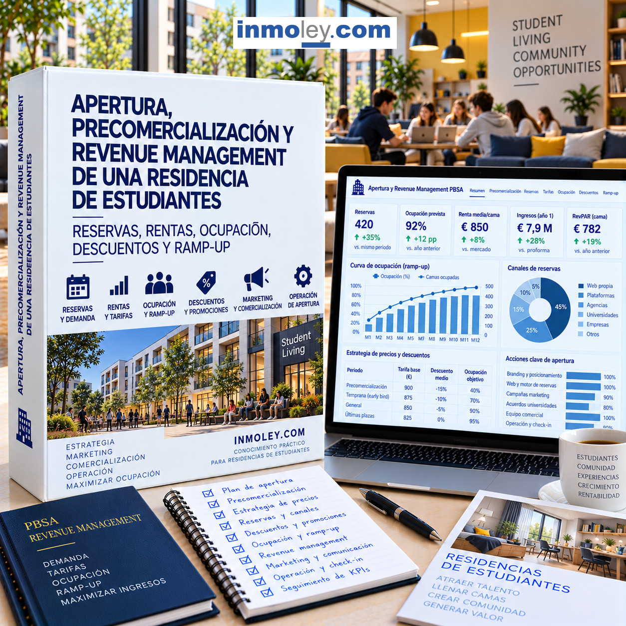APERTURA, PRECOMERCIALIZACIÓN Y REVENUE MANAGEMENT DE UNA RESIDENCIA DE ESTUDIANTES: RESERVAS, RENTAS, OCUPACIÓN, DESCUENTOS Y RAMP-UP