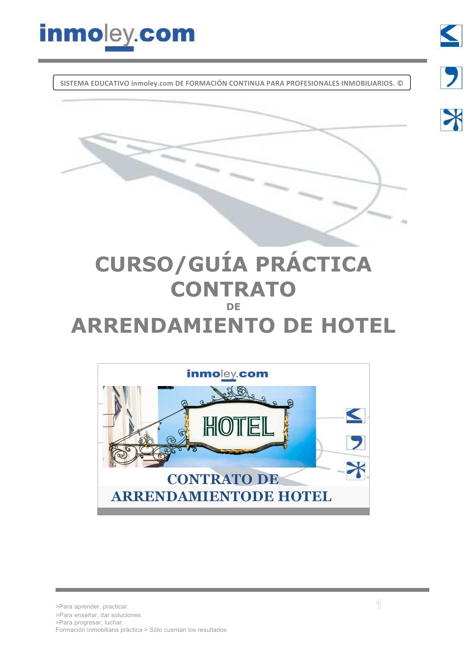 GUÍA PRÁCTICA  DEL CONTRATO DE ARRENDAMIENTO DE HOTEL